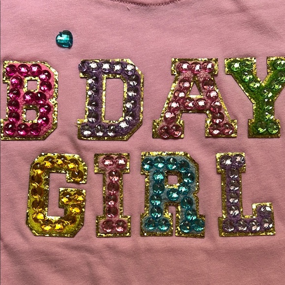 2T Pink B'Day Girl T-Shirt with Colorful Sequins. NWT. - Picture 3 of 6